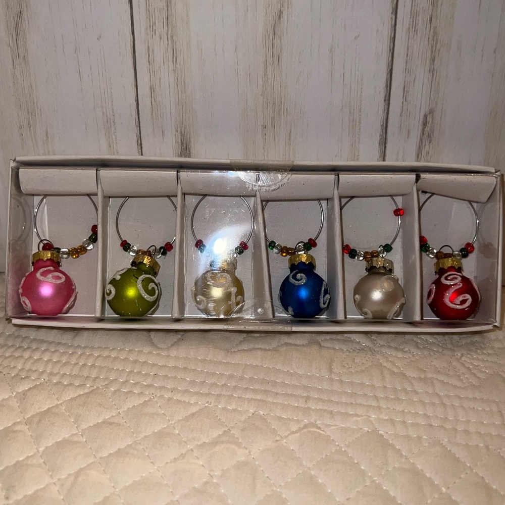 Wine Charms- Christmas Ornaments- NWT